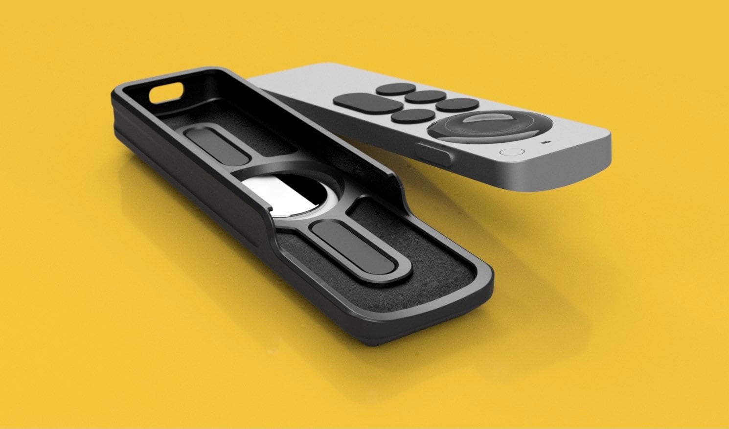 PREMIUM Apple Tv Remote AirTag Case 2021-2022 NEW Apple Tv Remote Case, Hard Plastic, Magnetic! V2.0