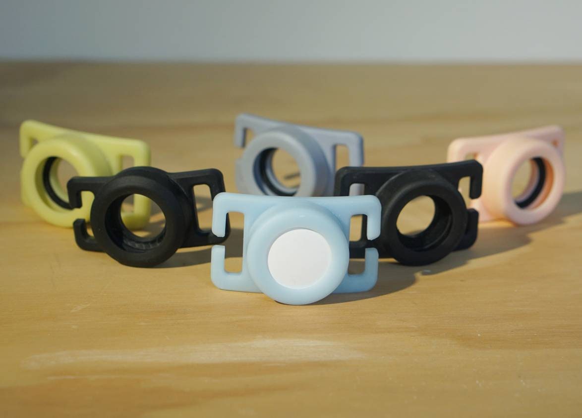 V2.0 PREMIUM! AirTag Dog Collar, Air Tag Case for Pet, “Tag Lock” Slide On Dog Collar, Pet Tracker