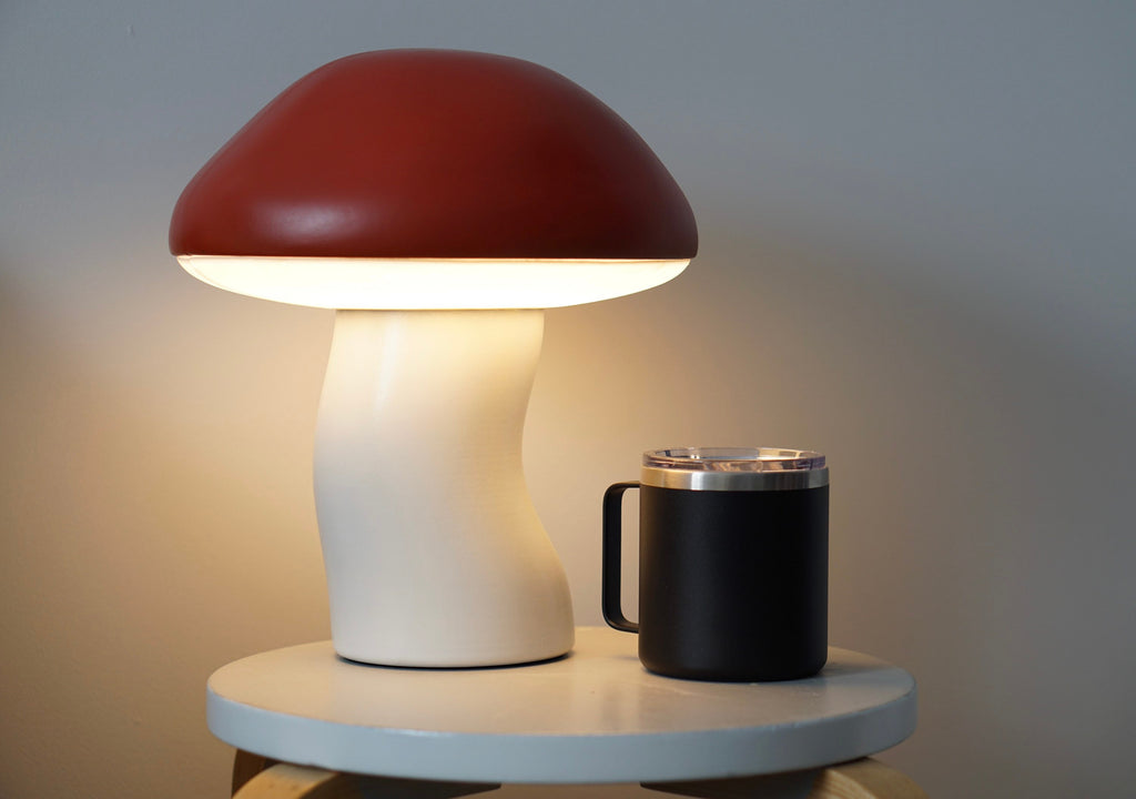 Mushroom Lamp- Nature inspired Light - Mushroom Desk Lamp- Minimal accent lamp -