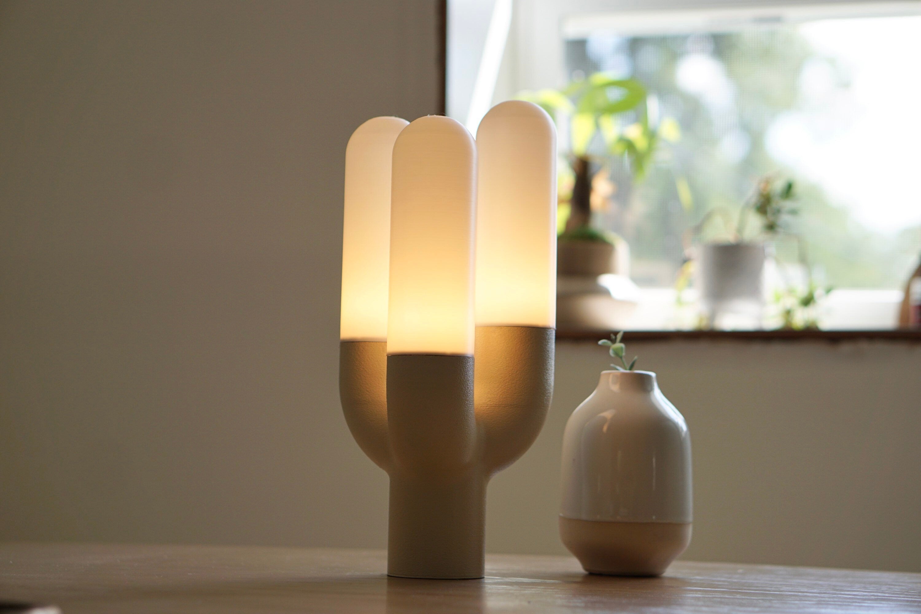 KACTI  - Modern Accent Lamp - Plant Lamp - Eco Lamp - Minimal Table Lamp - Mushroom Lamp - Quirky Lamp-