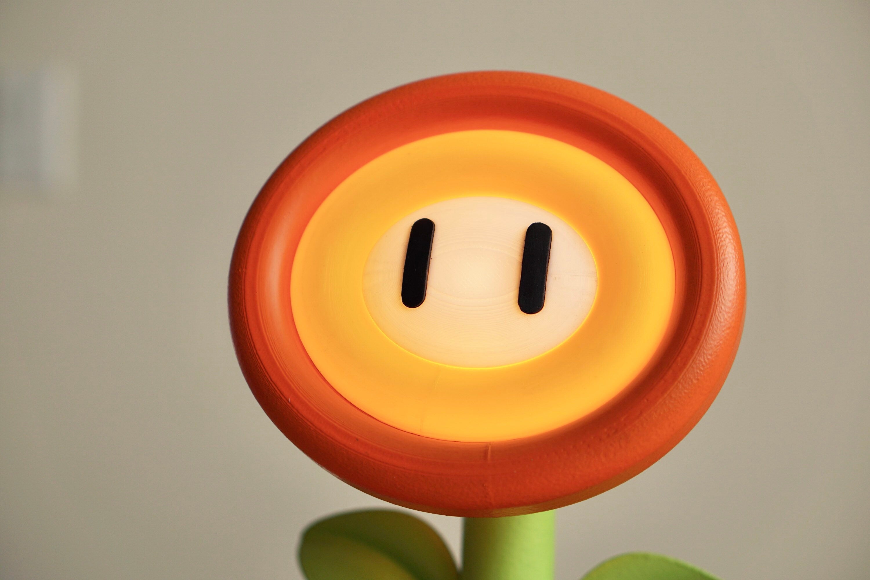 Fire Flower Lamp - Mario themed Lamp - Fun Table Lamp - super Mario galaxy Movie Inspired