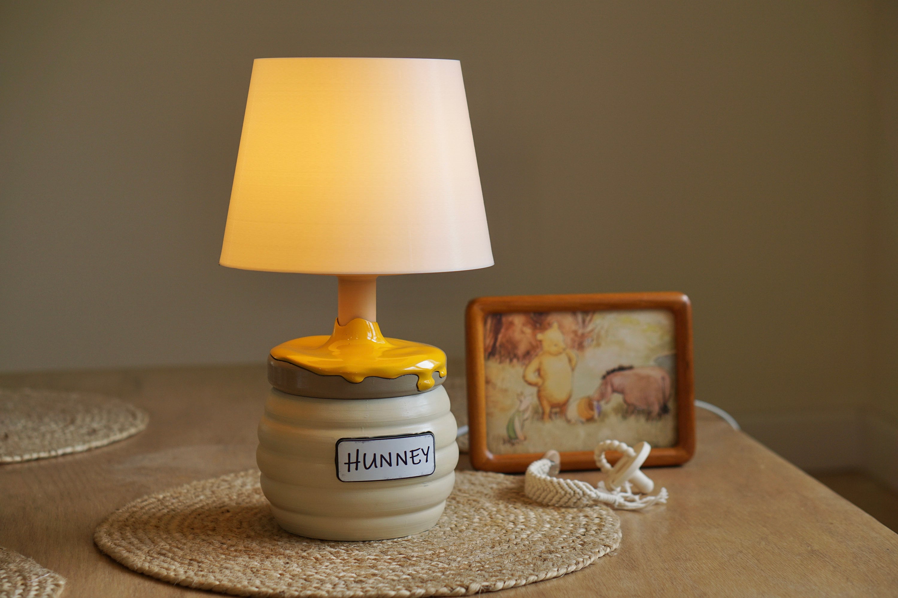 Honey Pot Lamp - Winnie the Pooh  Lamp - Hundred Acre Woods - Honey Lamp -