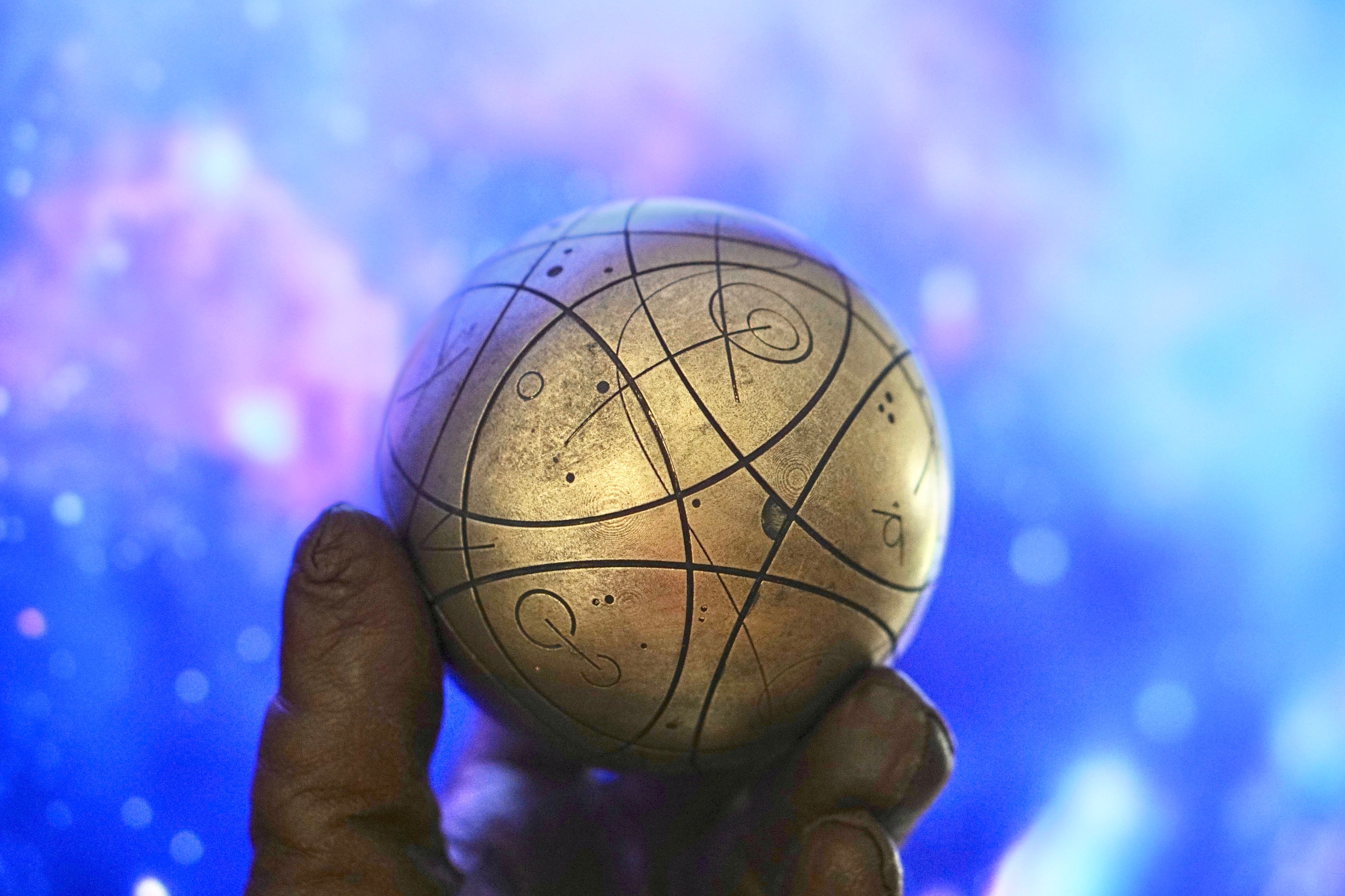Ashoka Inspired Star Map - Sci-Fi Orb Map - WITH CUSTOM STAND -