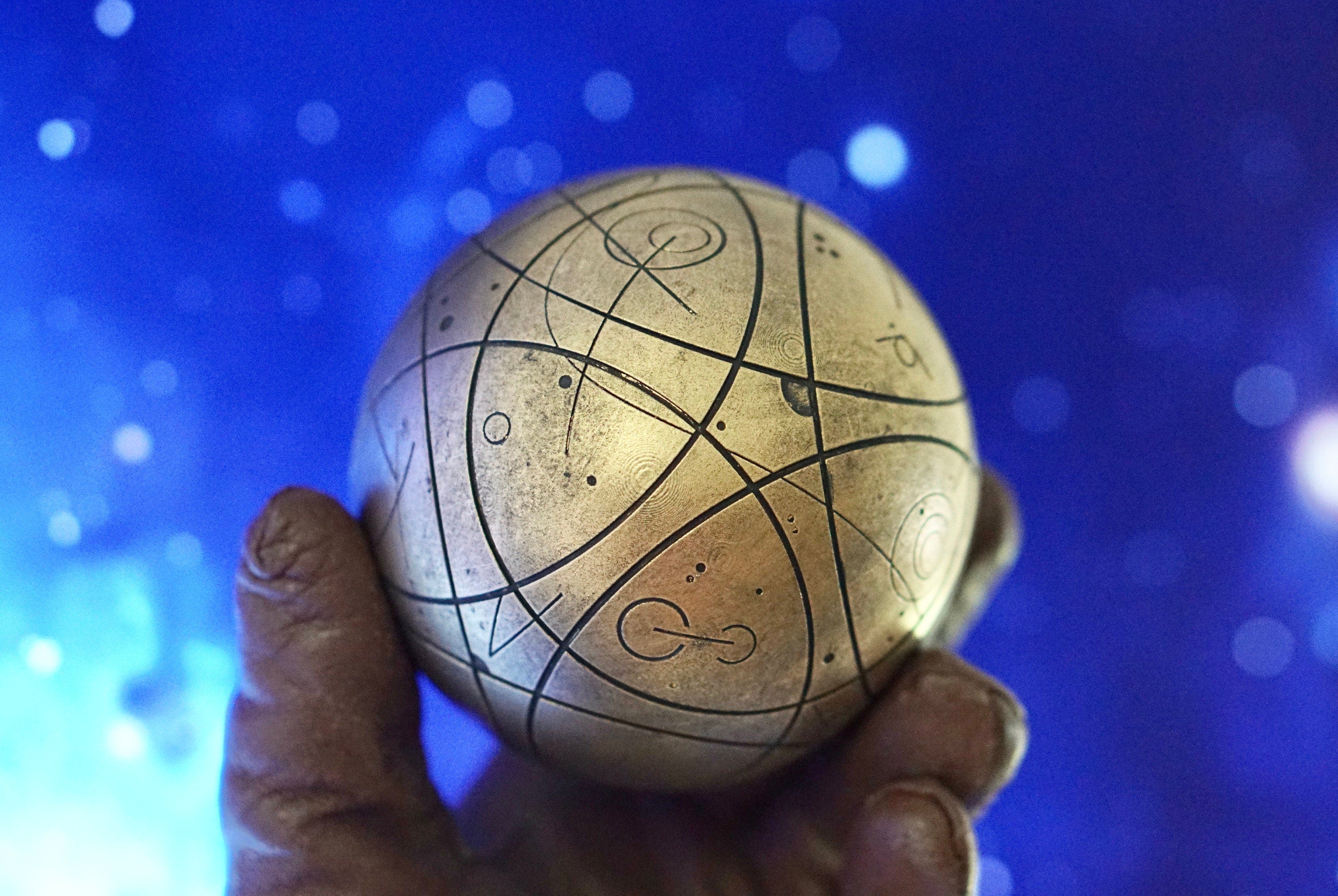 Ashoka Inspired Star Map - Sci-Fi Orb Map - WITH CUSTOM STAND -