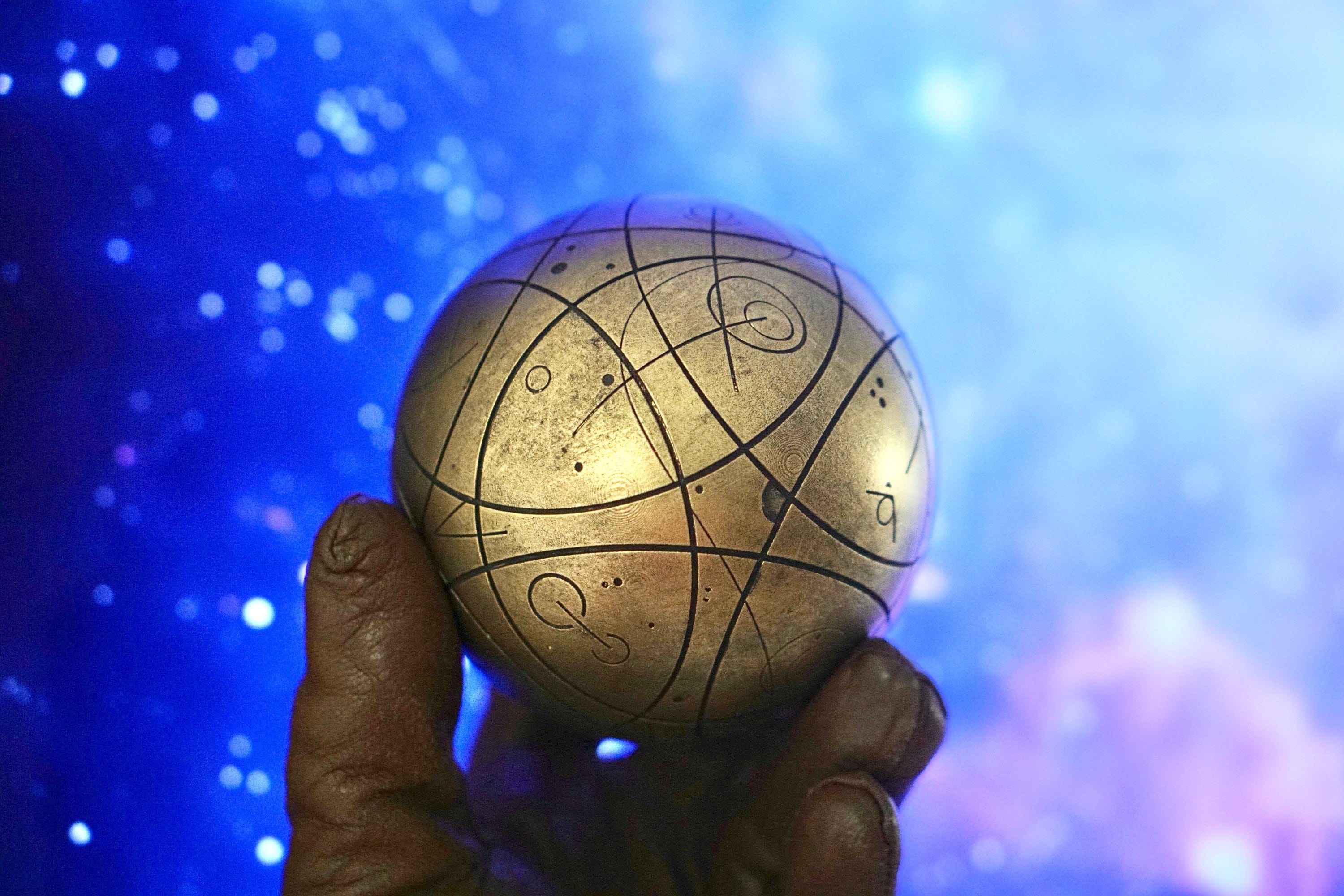 Ashoka Inspired Star Map - Sci-Fi Orb Map - WITH CUSTOM STAND -