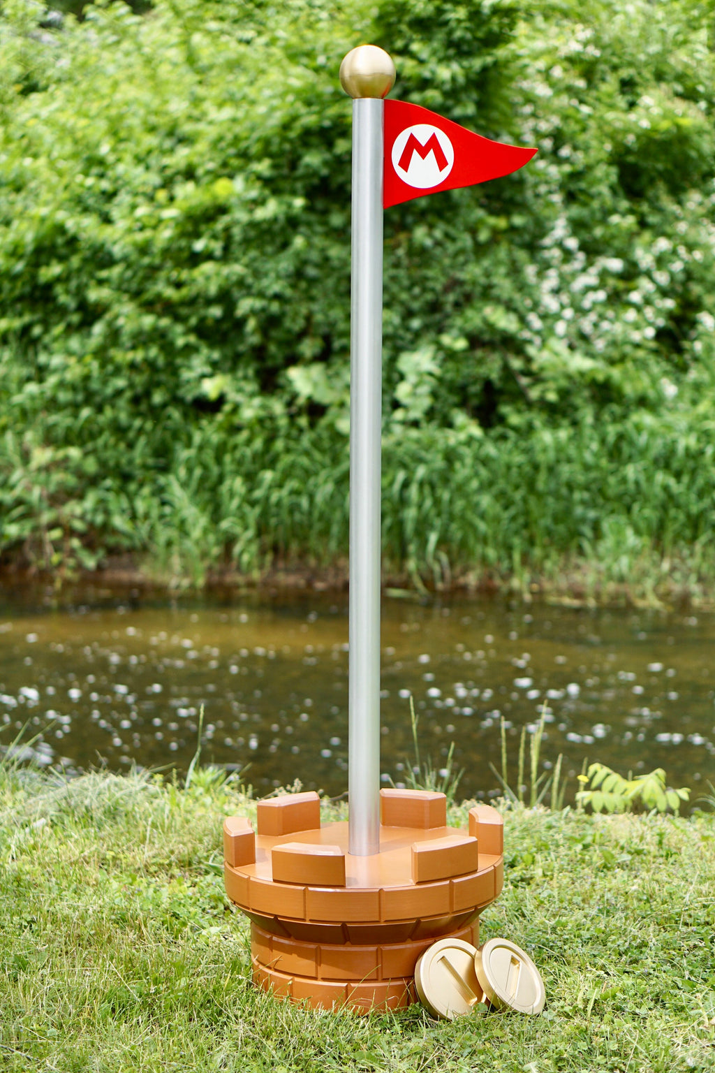 Giant Mario Tower Flag Pole - Mario Flag Pole Prop -