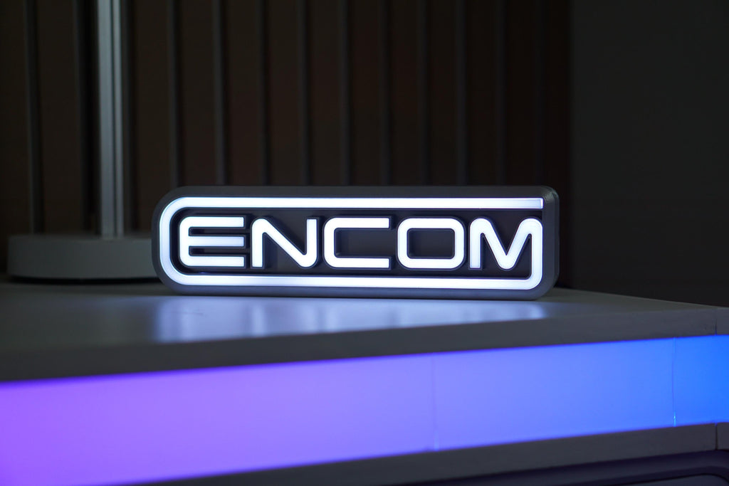 Tron Inspired Encom Sign - Encom LED sign-
