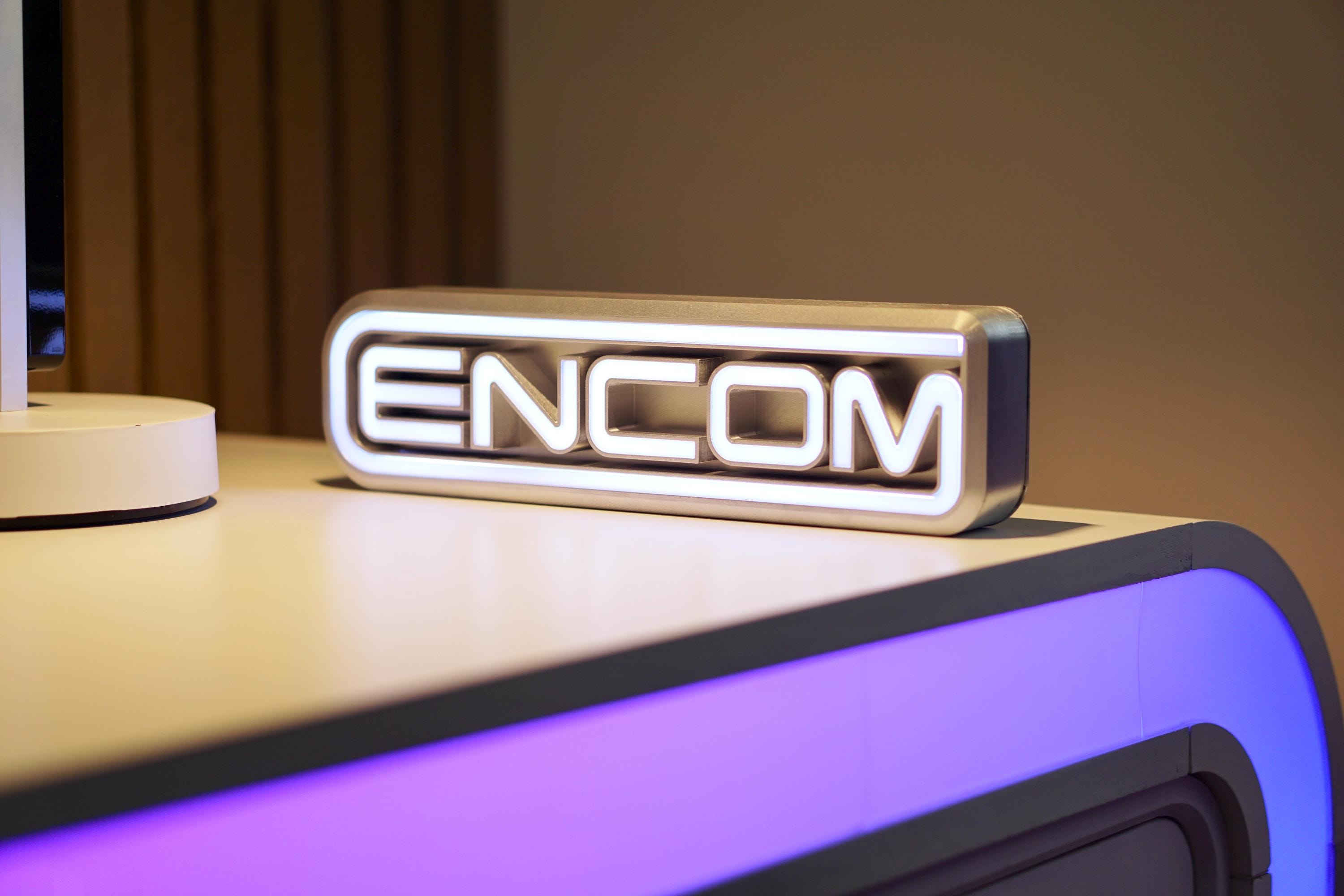 Tron Inspired Encom Sign - Encom LED sign-